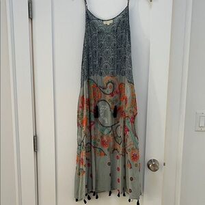 Ruby Yaya Australian Floral Embroidered Dress Beach Coverup - S